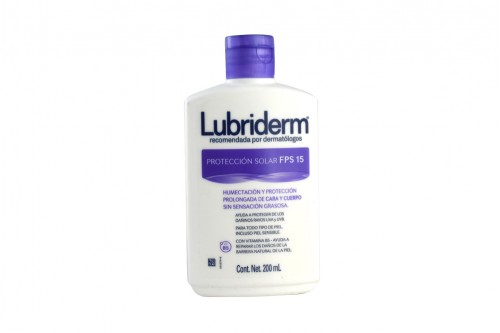 Lubriderm Crema Protección Solar SPF 15 Frasco Con 200 mL