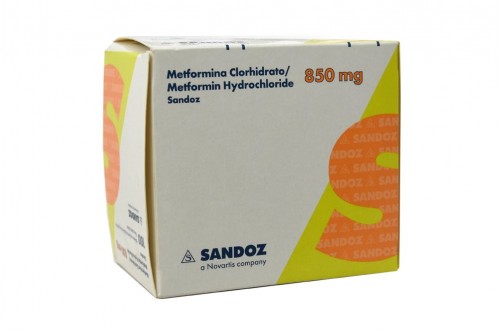 Metformina 850 mg Sand Caja 100 Tabletas Rx4