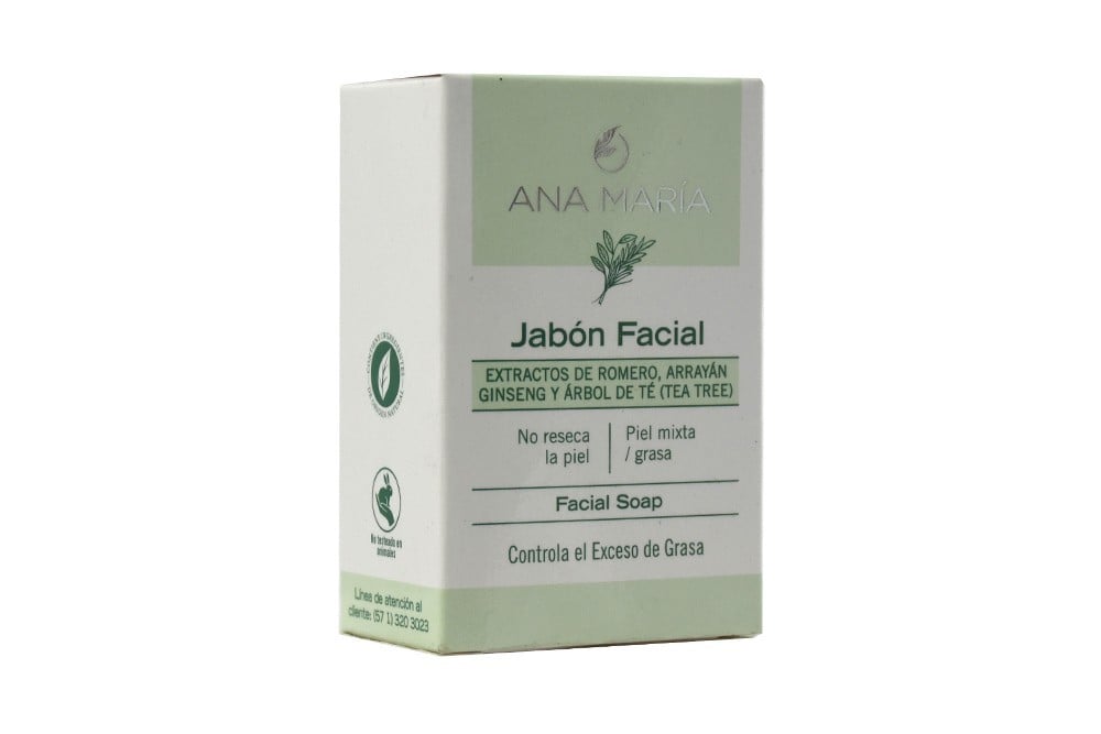 Jabon Facial Ana Maria Piel Mixta/Grasa Caja Con Barra De 35 Gramos