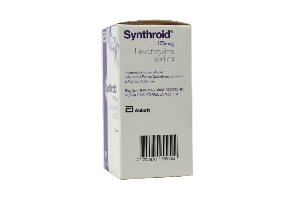 Comprar Synthroid 175 Mcg Frasco Con 90 Tabletas Farmalisto