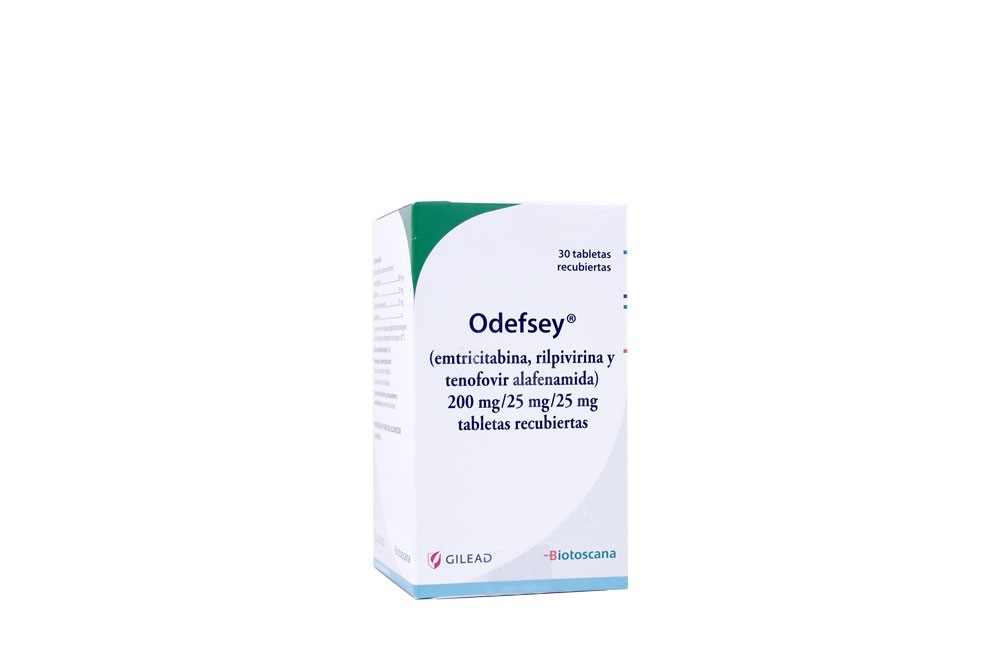 Odefsey 25 / 200 / 25 Mg En Caja Con 30 Tabletas Rx Rx1 Rx4.