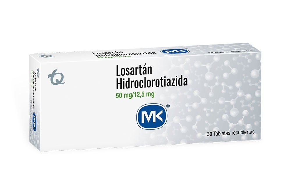 Losartán Hct 50/12.5 Mg Caja Con 30 Tabletas Rx4