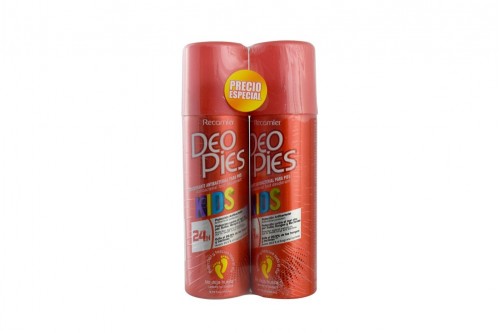 Desodorante  Deo Pies Kids Frasco Con 260 mL Por  2 Unidades