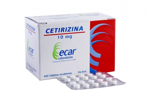 Cetirizina 10 Mg Ecar Caja De 400 Tabletas