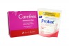 Jabon Protex Cuidado Intimo Delicate Care Empaque Con 140 mL y Protectores Carefree Original Caja Con 60 Unidades