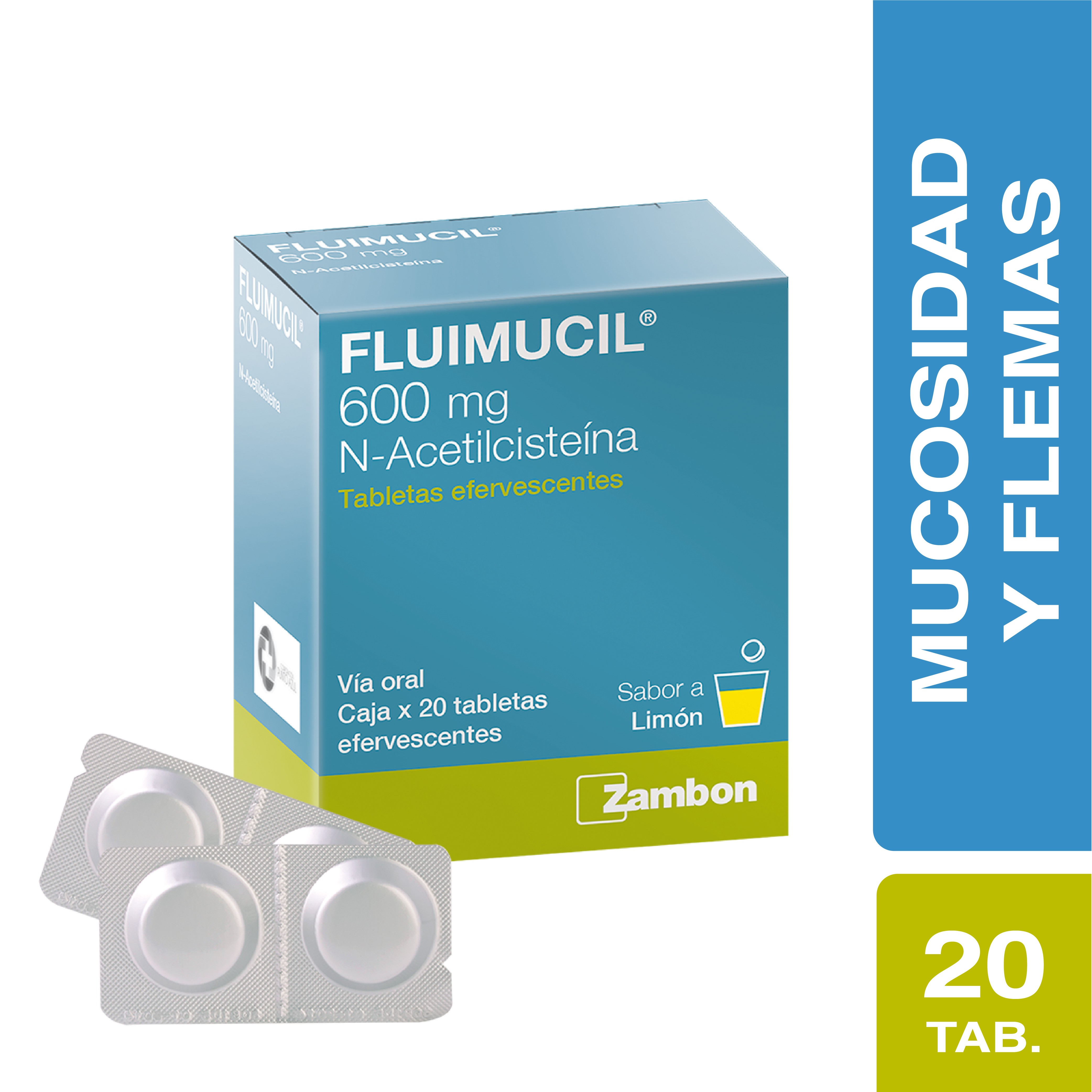 Comprar Fluimicil 600 mg 20 Comprimidos, En Farmalisto Colombia.