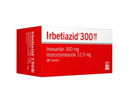 Irbetiazid 300 / 12.5 mg Caja Con 28 Tabletas Rx Rx1 Rx4