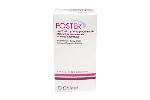 Foster 100 / 6 mcg Solución Para Inhalación Caja Con Frasco Con 120 Pulsasiones Rx3 Rx4