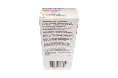 Foster 100 / 6 mcg Solución Para Inhalación Caja Con Frasco Con 120 Pulsasiones Rx3 Rx4