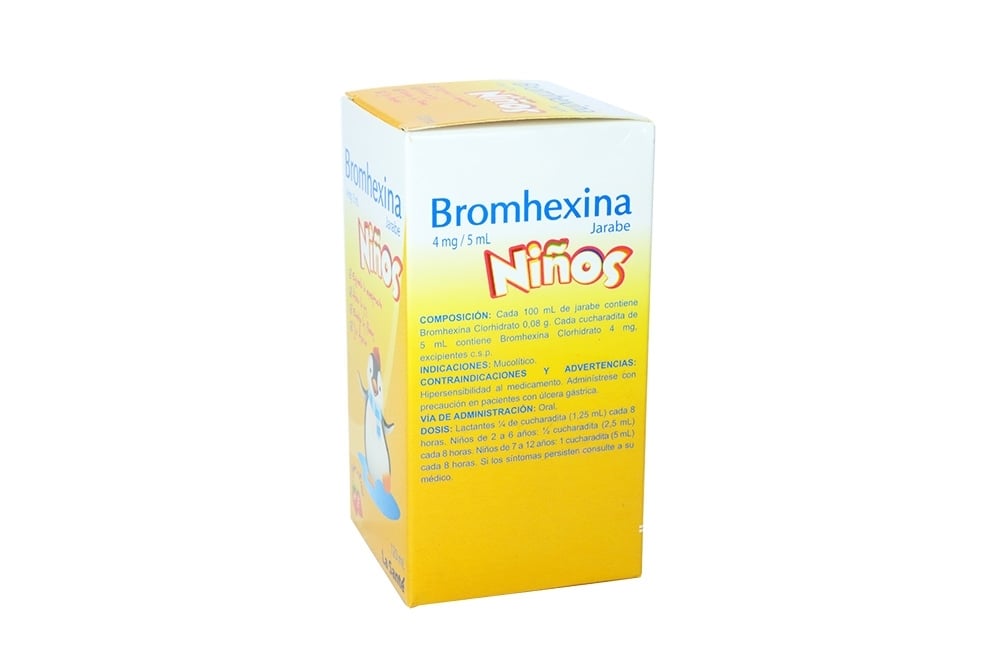 LA SANTÉ - BROMHEXINA 4 MG / 5 ML PEDIATRICO JARABE X 120 ML - MOCOLÍTICO