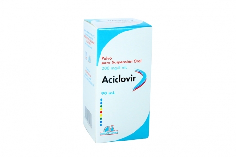 Aciclovir 200 Mg / 5 Ml Polvo Para Suspensión Oral Caja Con Frasco Con 90 Ml