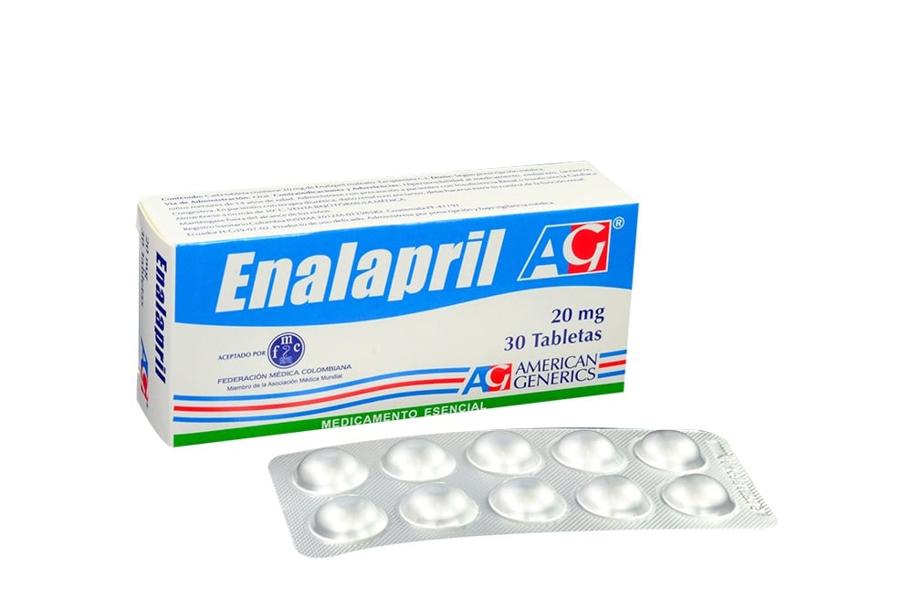 Comprar Enalapril 20 mg Caja Con 30 Tabletas Farmalisto Colombia