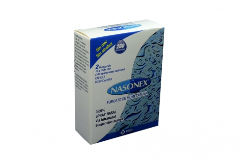 Nasonex Spray Nasal 0.05 % Caja con 2 Frascos Con 18 g Rx Rx1