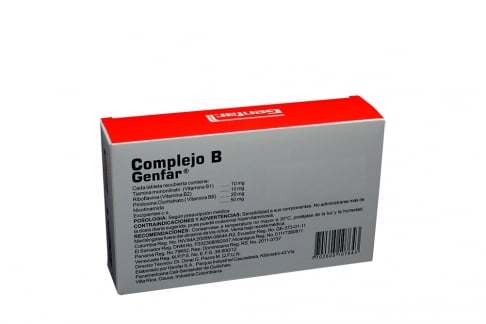 Comprar Complejo B Genfar 250 Tabletas En Farmalisto Colombia.