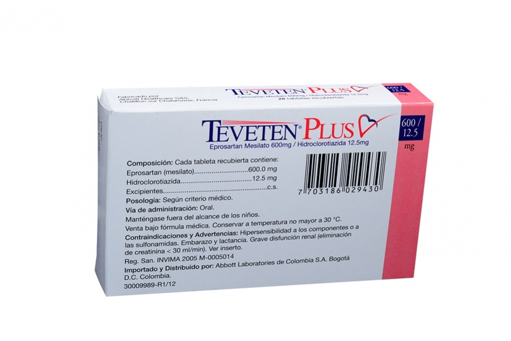 Teveten Eprosartan Mesylate Uses Dosage Side Effects Rxlist