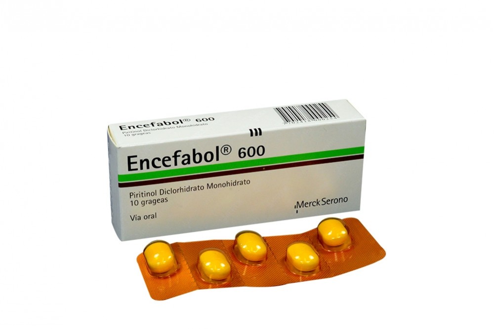 Encefabol 600 mg Caja Con 10 Grageas Rx