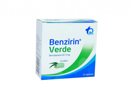 Benzirin 3 mg Verde Caja Con 12 Tabletas