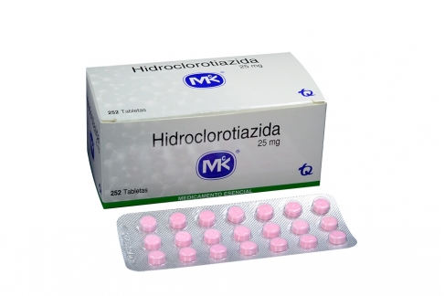 HidrocLOROTIAZIDA 25 mg Caja Con 252 Tabletas Rx