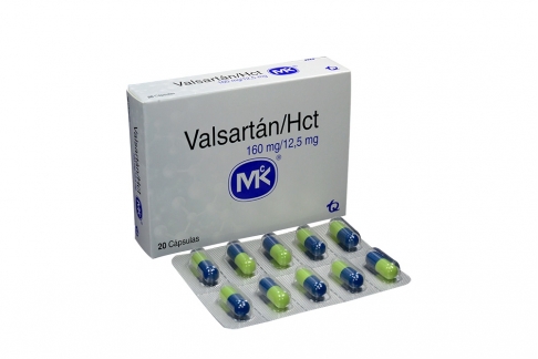 Valsartan 160 mg /12,5 mg Mk Caja x 20 Cápsulas Rx