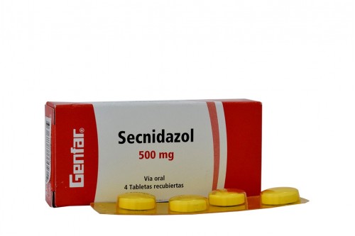 Secnidazol 500 mg Caja Con 4 Tabletas Recubiertas Rx Rx2 .