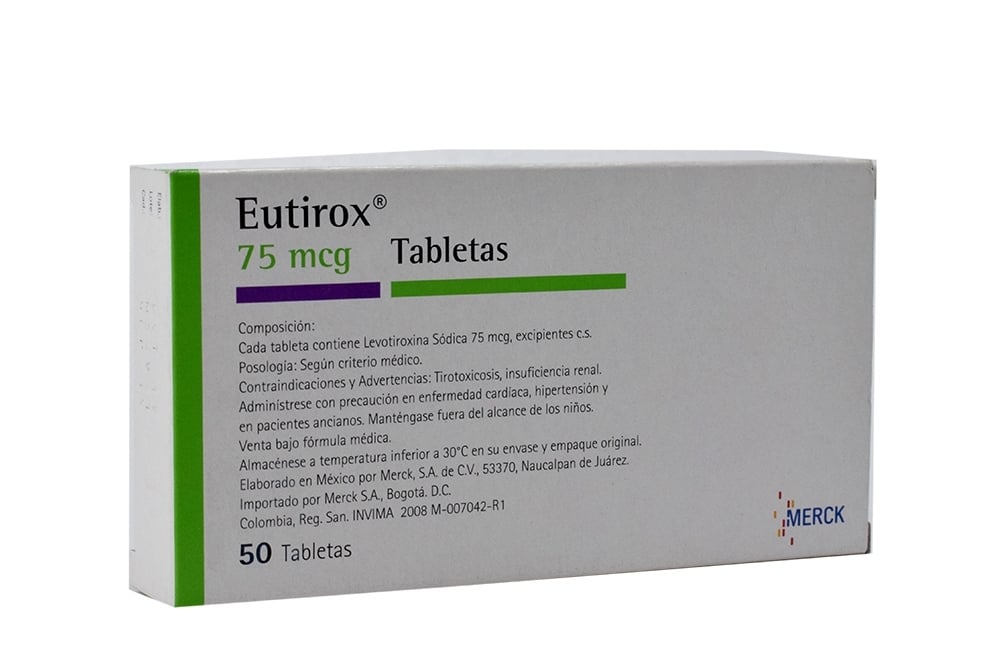 Comprar Eutirox 75 Mcg Caja X 50 Tabletas En Farmalisto Colombia