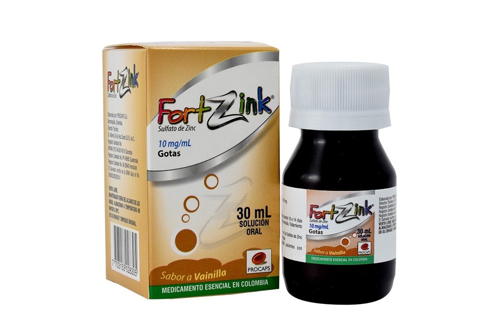 Fortzink 10 Mg Caja Con Frasco X 30 Ml Solución Oral