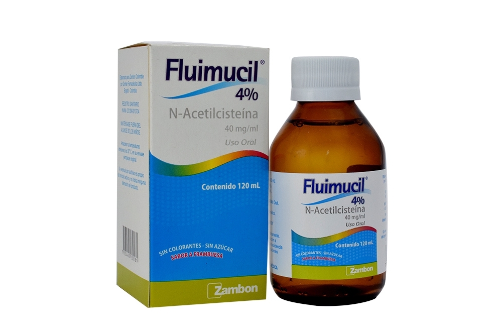 ZAMBON - FLUIMUCIL JARABE 4% 40MG/ML X 120 ML - MUCOLÍTICO