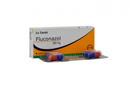 Fluconazol 200 mg Caja Con 4 Cápsulas . Rx Rx2