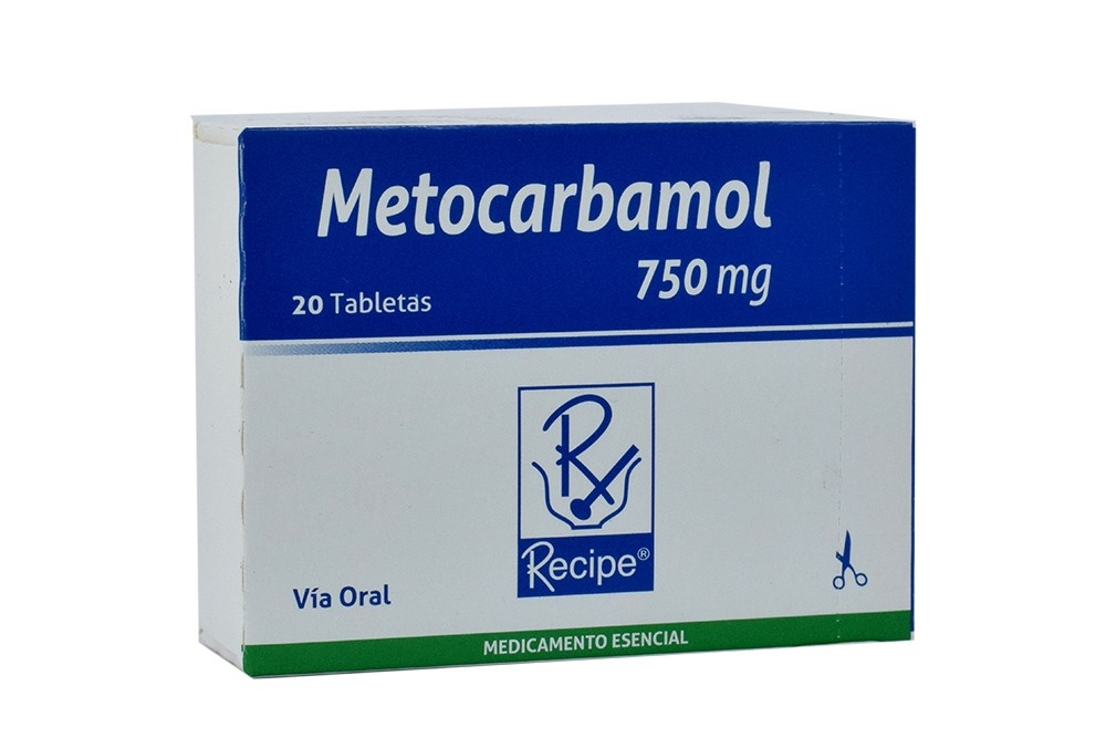 Metocarbamol 750 mg Caja Con 20 Tabletas Rx.-.